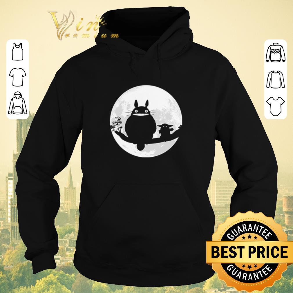 Nice Totoro and Baby Yoda on the tree under moon light Studio Ghibli shirt sweater 4 - Nice Totoro and Baby Yoda on the tree under moon light Studio Ghibli shirt sweater