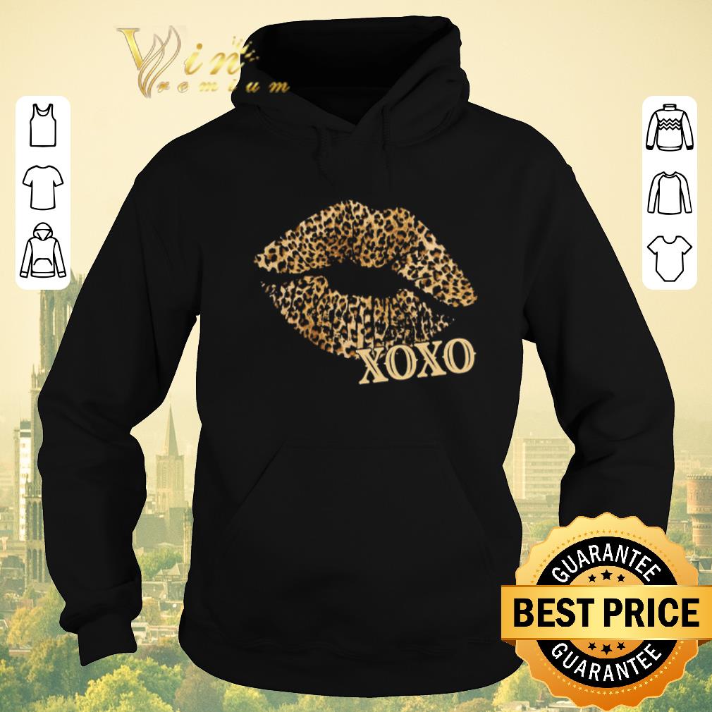 Nice Xoxo leopard lips shirt sweater 4 - Nice Xoxo leopard lips shirt sweater