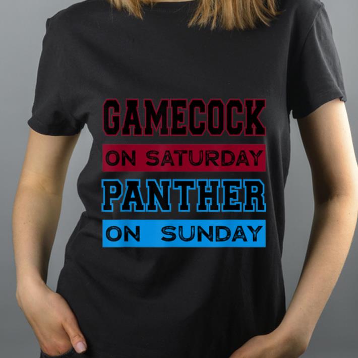 Official Gamecock On Saturday Panther On Sunday shirt 4 - Official Gamecock On Saturday Panther On Sunday shirt