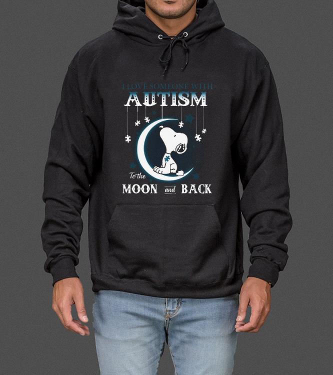 Official Snoopy I love someone with autism to the moon and back shirt 4 - Official Snoopy I love someone with autism to the moon and back shirt