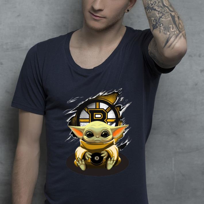 Official Star Wars Baby Yoda Blood Inside Boston Bruins shirt 4 - Official Star Wars Baby Yoda Blood Inside Boston Bruins shirt