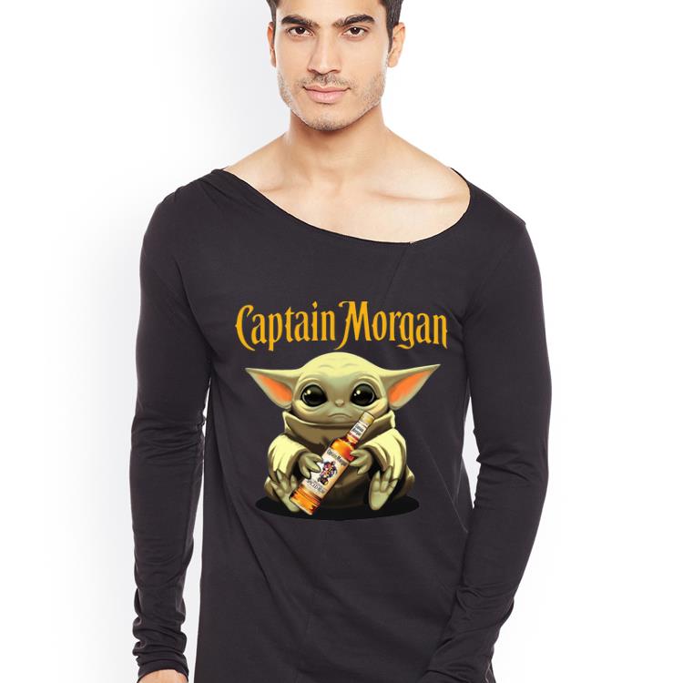 Official Star Wars Baby Yoda Hug Captain Morgan shirt 4 - Official Star Wars Baby Yoda Hug Captain Morgan shirt