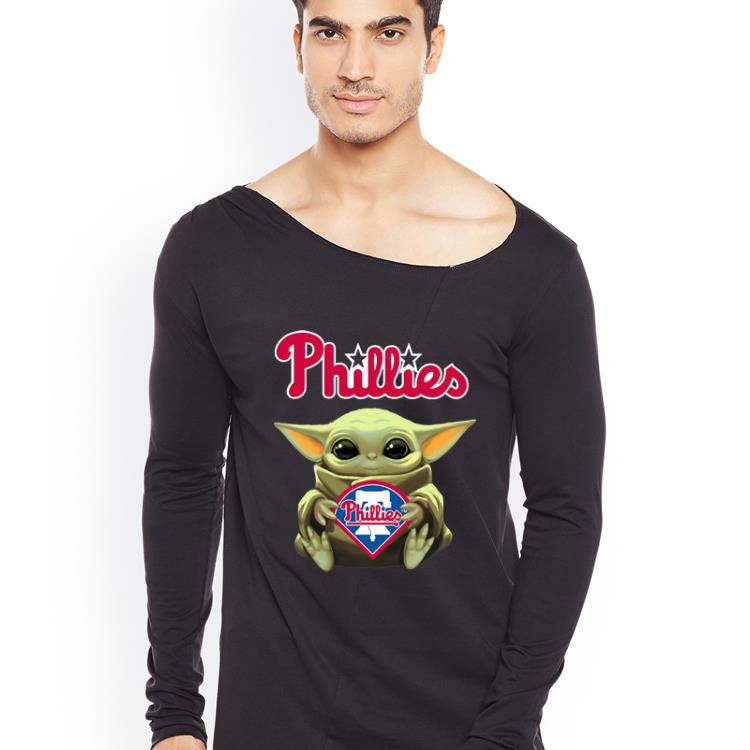 Official Star Wars Softball Baby Yoda Hug Philadelphia Phillies shirt 4 - Official Star Wars Softball Baby Yoda Hug Philadelphia Phillies shirt