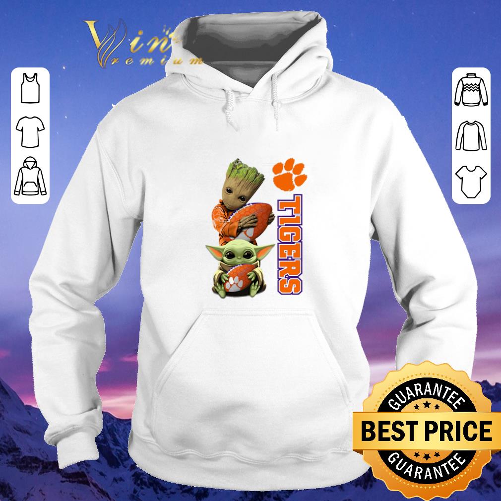 Original Baby Groot and Baby Yoda hug Clemson Tigers Star Wars shirt sweater 4 - Original Baby Groot and Baby Yoda hug Clemson Tigers Star Wars shirt sweater