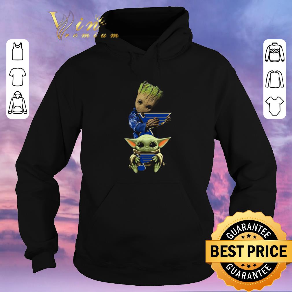 Premium Baby Yoda and Baby Groot hug St Louis Blues Star Wars shirt sweater 4 - Premium Baby Yoda and Baby Groot hug St. Louis Blues Star Wars shirt sweater