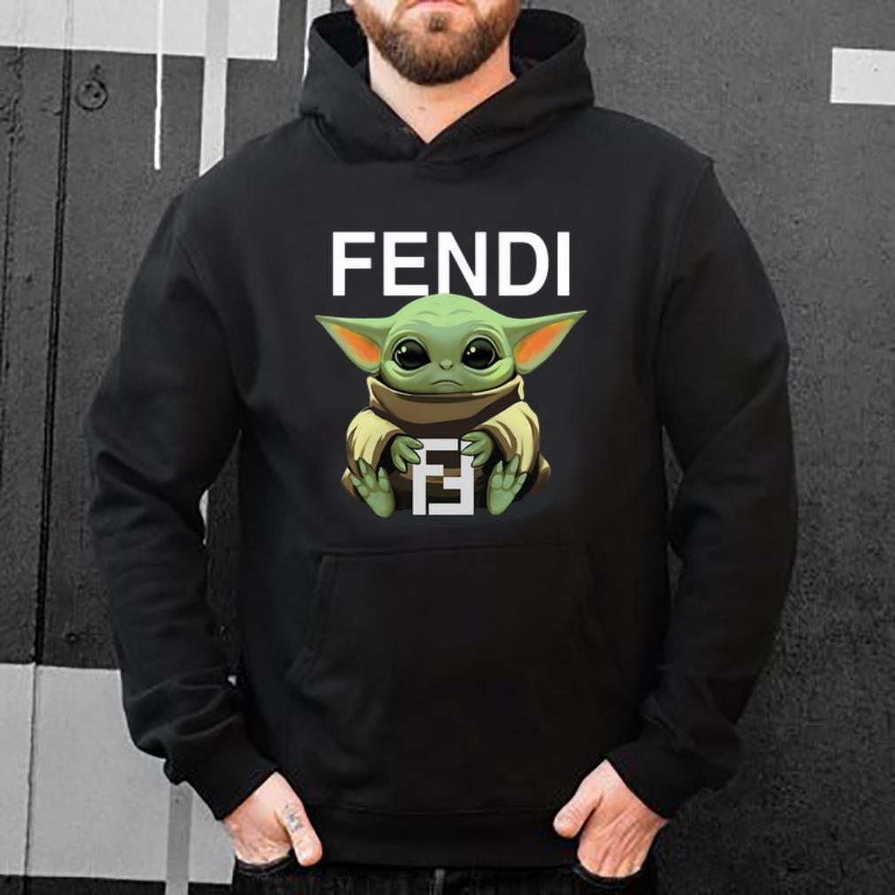Premium Baby Yoda hug Fendi shirt Premium Baby Yoda hug Fendi shirt 4 - Premium Baby Yoda hug Fendi shirt
