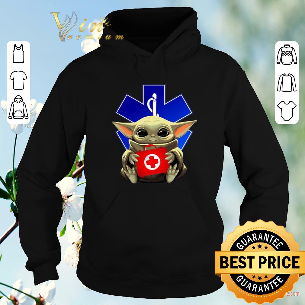 Premium Baby Yoda hug Paramedic EMT Star Wars Mandalorian shirt sweater 4 - Premium Baby Yoda hug Paramedic EMT Star Wars Mandalorian shirt sweater