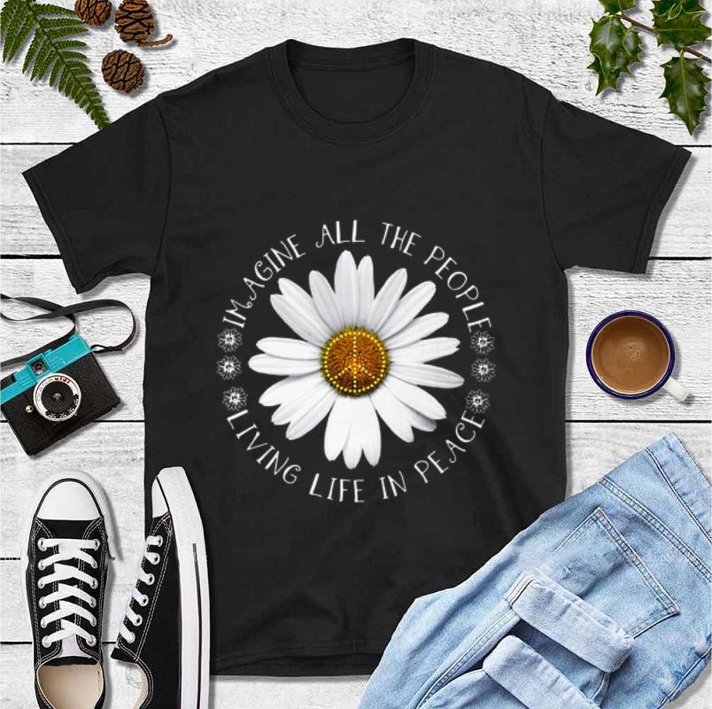 Pretty Hippie Flower imagine all the people living life in peace shirt 4 - Pretty Hippie Flower imagine all the people living life in peace shirt