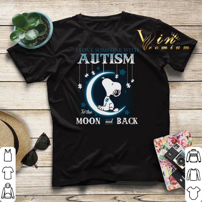 Snoopy i love someone with Autism to the moon and back shirt sweater Snoopy i love someone with Autism to the moon and back shirt sweater 4 - Snoopy i love someone with Autism to the moon and back shirt sweater