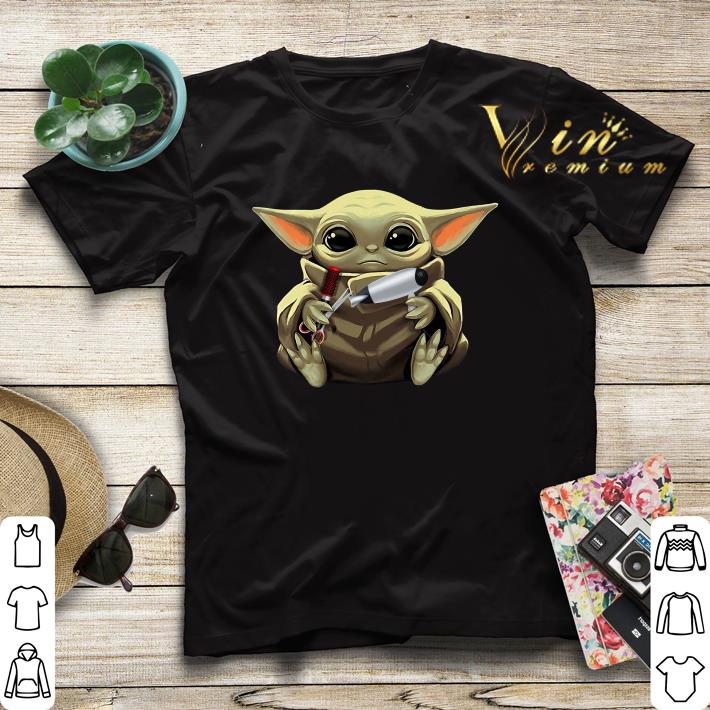 Star Wars Baby Yoda Hug Hair Stylist Mandalorian shirt sweater 4 - Star Wars Baby Yoda Hug Hair Stylist Mandalorian shirt sweater