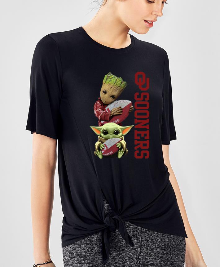 Top Baby Groot And Baby Yoda Hug Oklahoma Sooners shirt 4 - Top Baby Groot And Baby Yoda Hug Oklahoma Sooners shirt