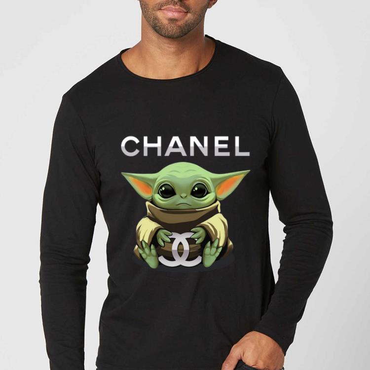 Top Baby Yoda Hug Chanel shirt 4 - Top Baby Yoda Hug Chanel shirt