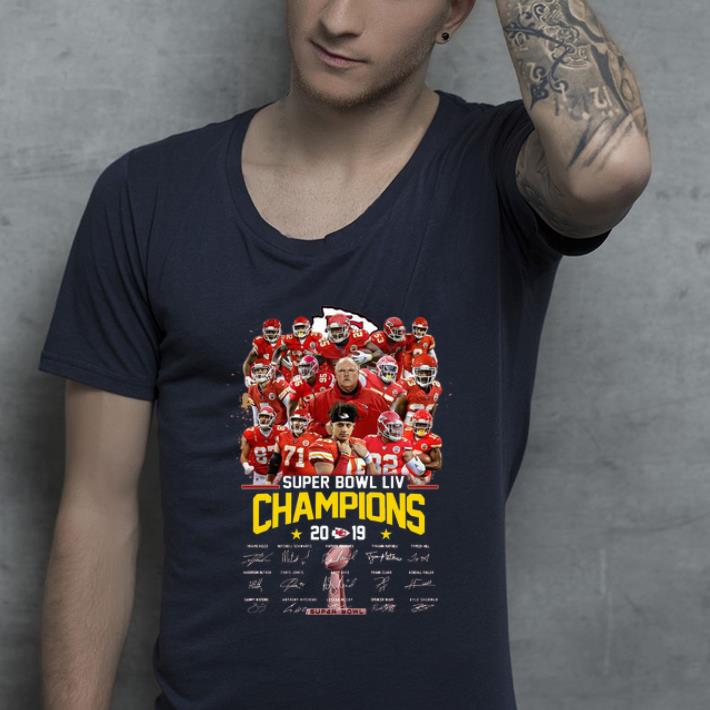 Awesome Kansas City Chiefs Super Bowl LIV Champions 2019 Signatures shirt 4 - Awesome Kansas City Chiefs Super Bowl LIV Champions 2019 Signatures shirt