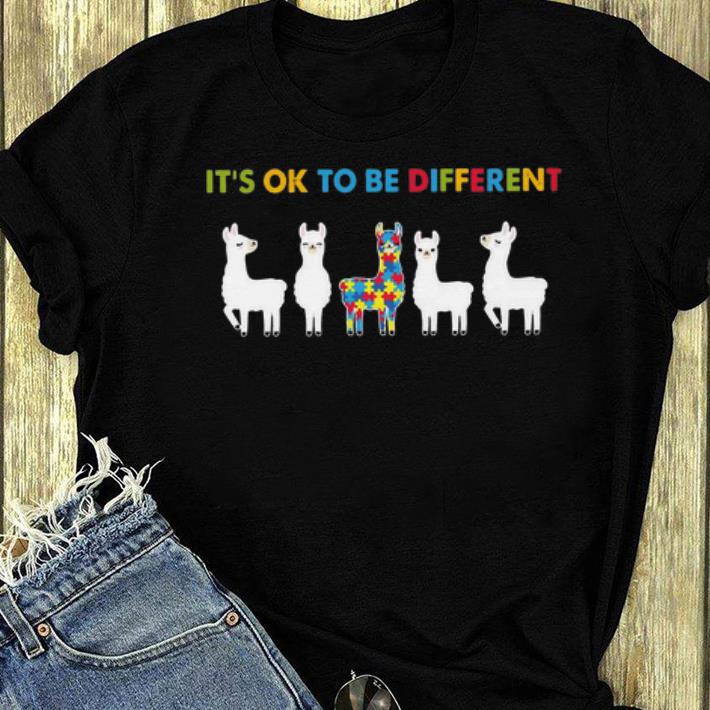 Awesome Llama It s Ok To Be Different Autism shirt 4 - Awesome Llama It’s Ok To Be Different Autism shirt