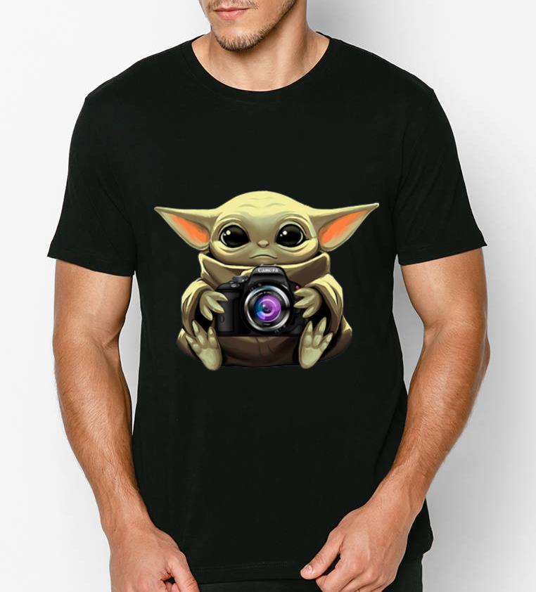 Awesome Star Wars Baby Yoda Hug Camera shirt 4 - Awesome Star Wars Baby Yoda Hug Camera shirt