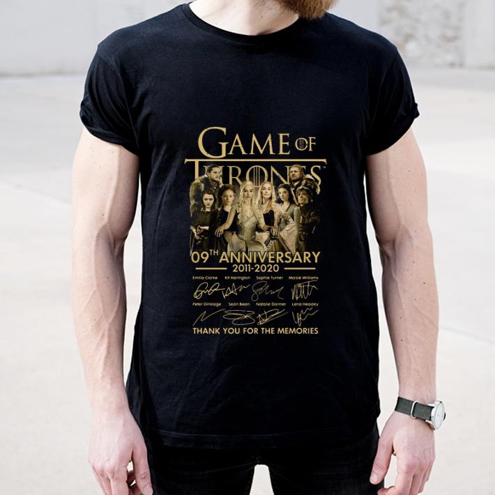 Great Game Of Thrones 09th Anniversary 2011 2020 thank you for the memories shirt 4 - Great Game Of Thrones 09th Anniversary 2011 -2020 thank you for the memories shirt