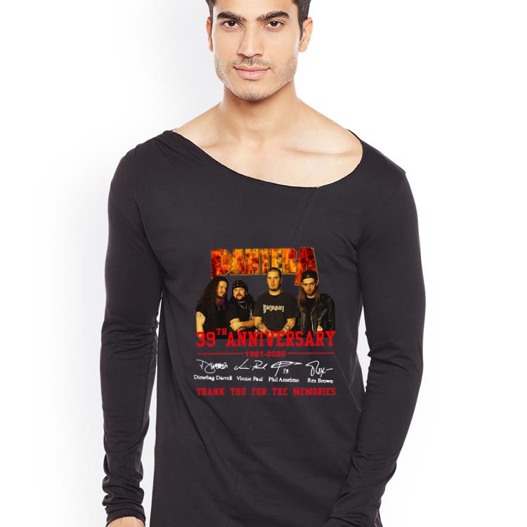 Hot Pantera 39th Anniversary 1981 2020 Thank You For The Memories Signatures shirt 4 - Hot Pantera 39th Anniversary 1981 2020 Thank You For The Memories Signatures shirt