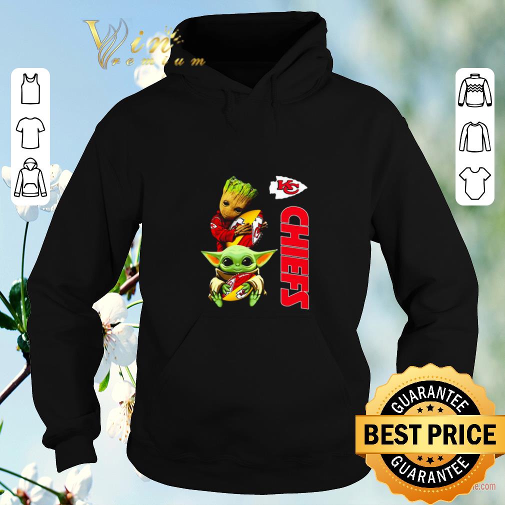 Hot baby yoda and baby groot hug kansas city chiefs shirt sweater 4 - Hot baby yoda and baby groot hug kansas city chiefs shirt sweater
