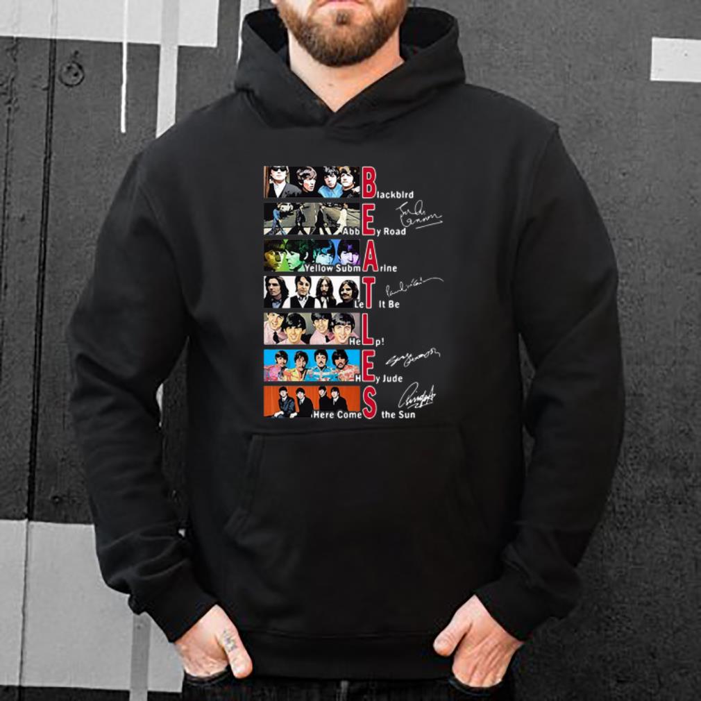 Nice Beatles Blackbird Abbey Road Yellow Submarine Let It Be Signatures shirt 4 - Nice Beatles Blackbird Abbey Road Yellow Submarine Let It Be Signatures shirt