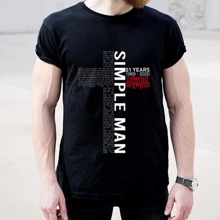 Nice Lynyrd Skynyrd Simple man 51 years 1969 2020 shirt 4 - Nice Lynyrd Skynyrd Simple man 51 years 1969-2020 shirt