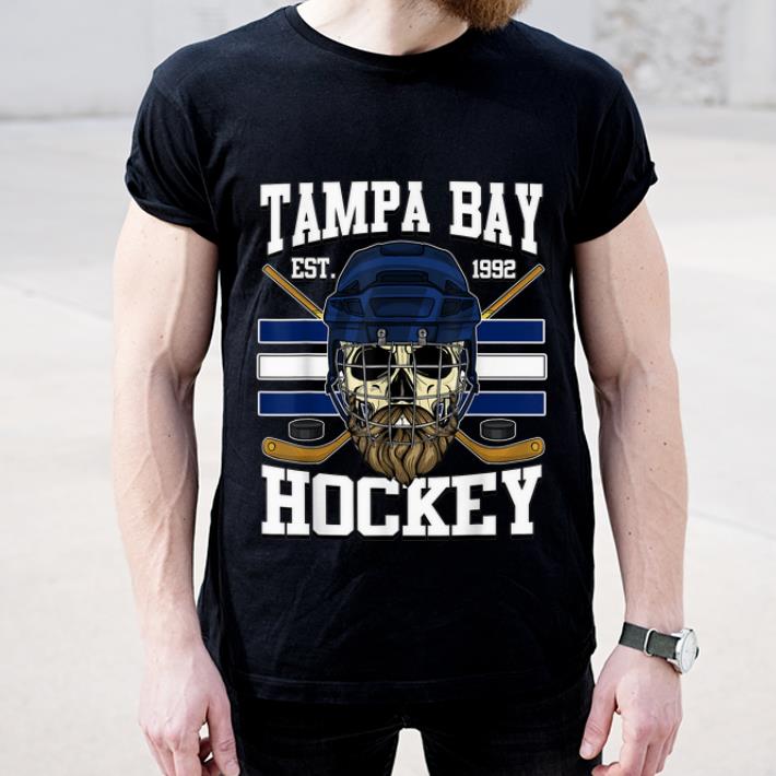 Nice Tampa Bay Hockey Est 1992 Bearded Skull shirt 4 - Nice Tampa Bay Hockey Est 1992 Bearded Skull shirt