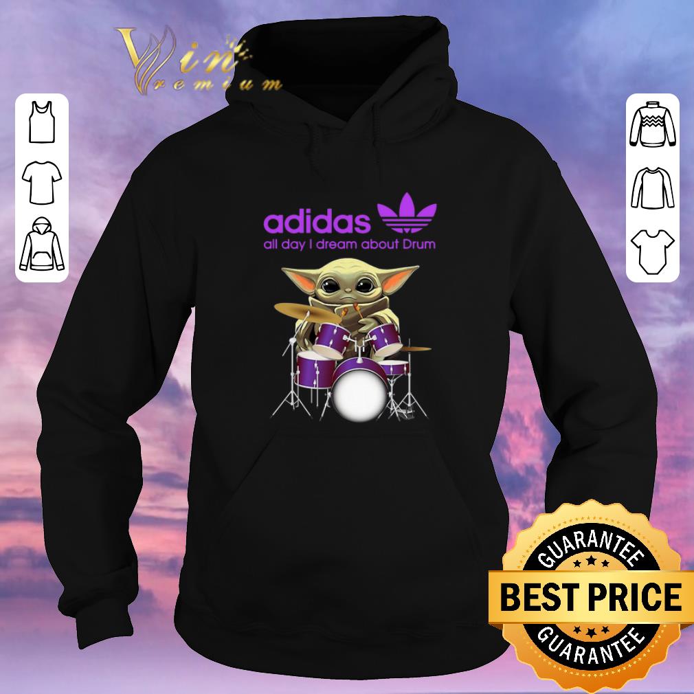 Official Baby Yoda adidas all day i dream about drummer Star Wars shirt sweater 4 - Official Baby Yoda adidas all day i dream about drummer Star Wars shirt sweater