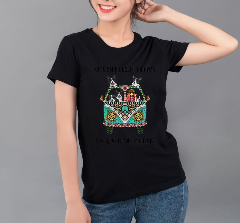 Official Hippie bus Border Collie on a dark desert highway cool wind shirt 4 - Official Hippie bus Border Collie on a dark desert highway cool wind shirt