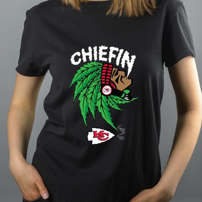 Official Kansas City Chiefs Super Bowl Champions Chiefin weed smoking Indian shirt 4 - Official Kansas City Chiefs Super Bowl Champions Chiefin weed smoking Indian shirt