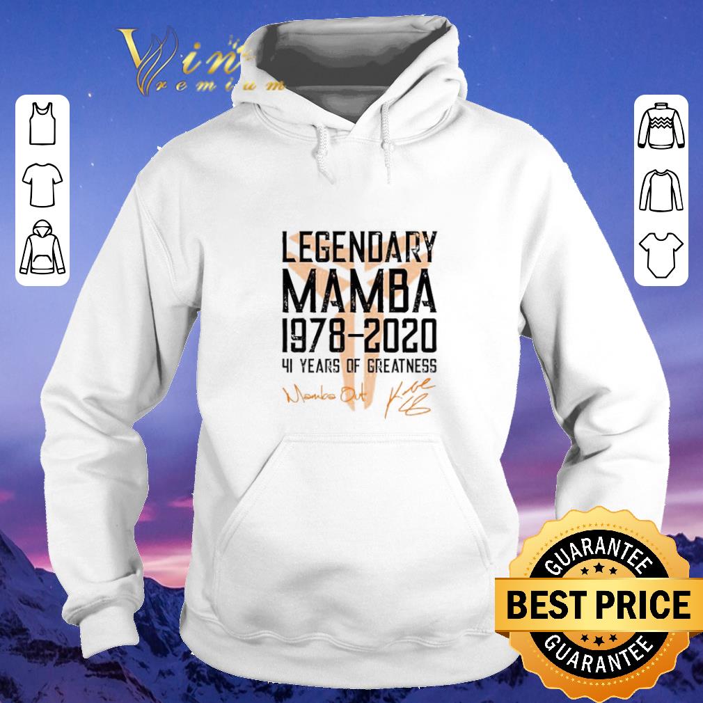 Official Mamba out Legendary Mamba 1978 2020 41 years of greatness shirt 4 - Official Mamba out Legendary Mamba 1978 2020 41 years of greatness shirt