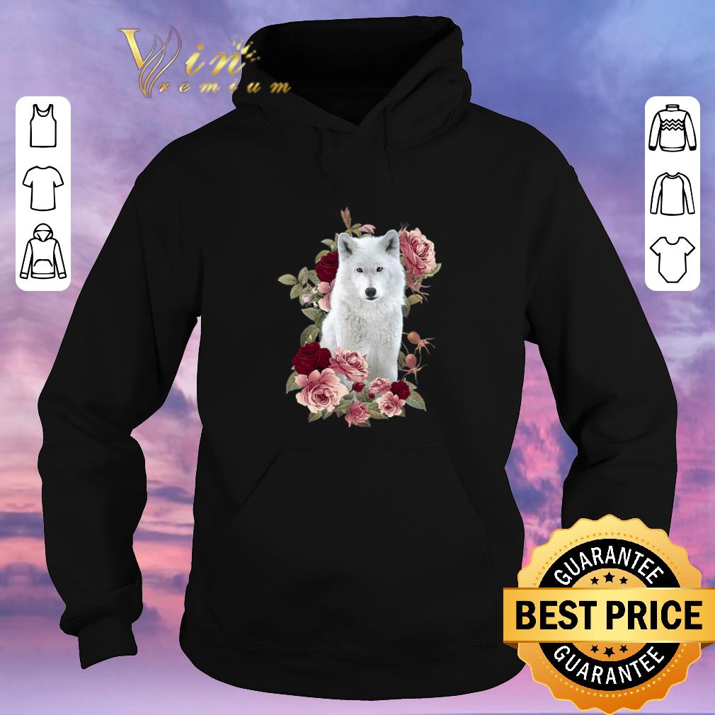 Official White Wolf With Roses Wolves shirt sweater 4 - Official White Wolf With Roses Wolves shirt sweater