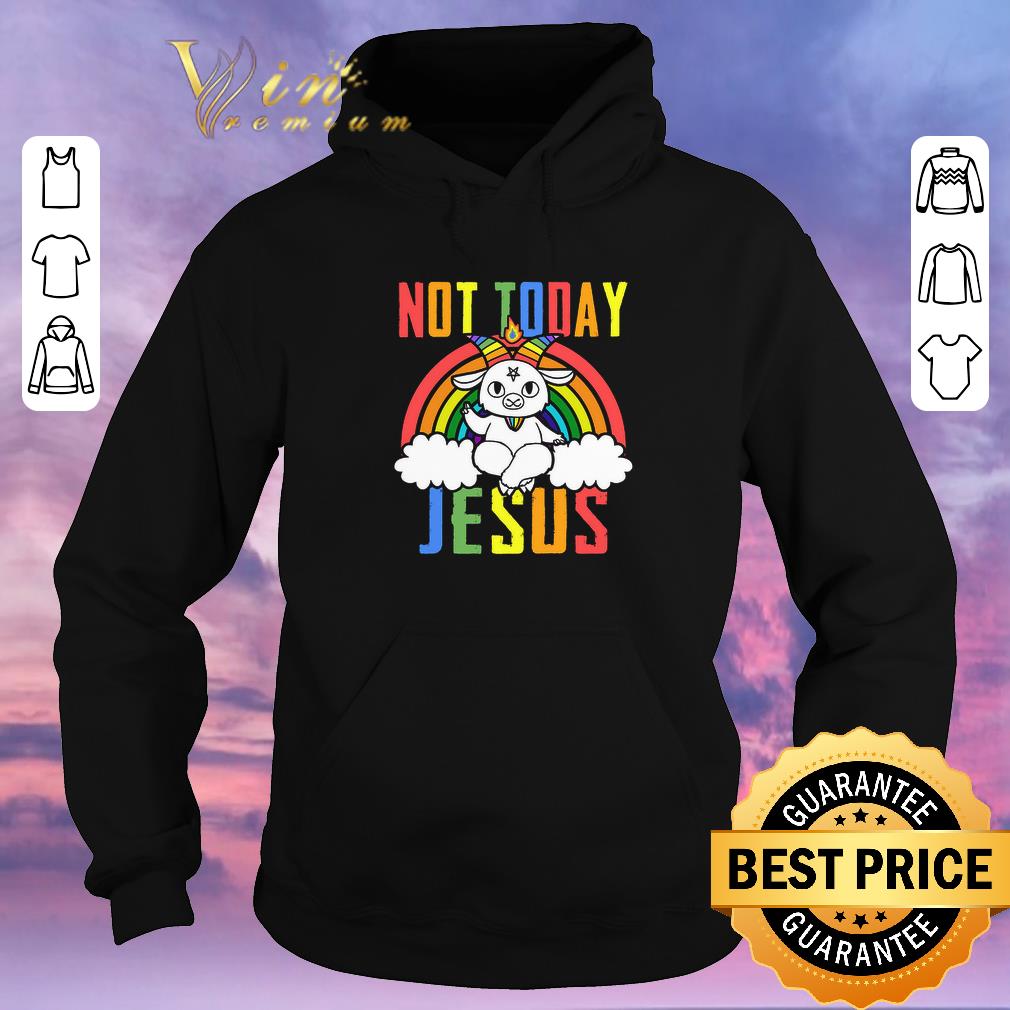 Premium Satan Baphomet LGBT Not Today Jesus shirt sweater 4 - Premium Satan Baphomet LGBT Not Today Jesus shirt sweater