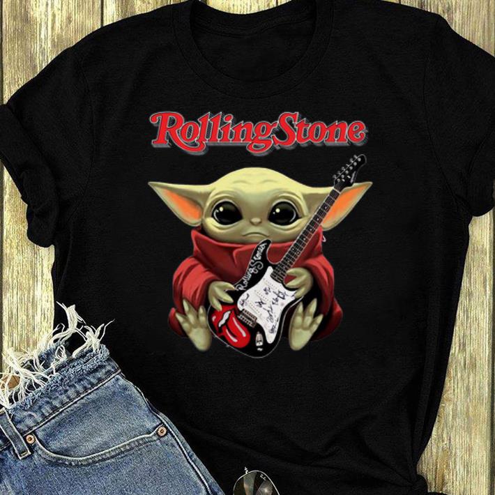 Premium Star Wars Baby Yoda Hug Guitar Rolling Stone shirt 4 - Premium Star Wars Baby Yoda Hug Guitar Rolling Stone shirt