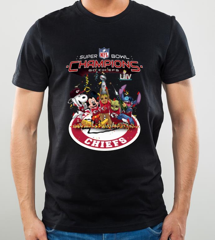 Pretty Snoopy Mickey Groot Baby Yoda Stitch Kansas City Chiefs Champions shirt 4 - Pretty Snoopy Mickey Groot Baby Yoda Stitch Kansas City Chiefs Champions shirt