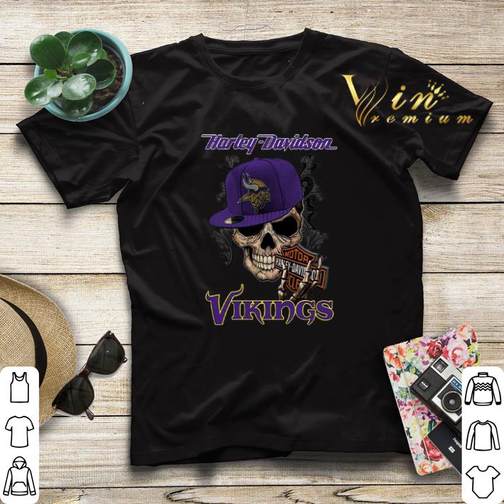 Skull Motor Harley Davidson Cycles mashup Minnesota Vikings Logo shirt sweater 4 - Skull Motor Harley Davidson Cycles mashup Minnesota Vikings Logo shirt sweater