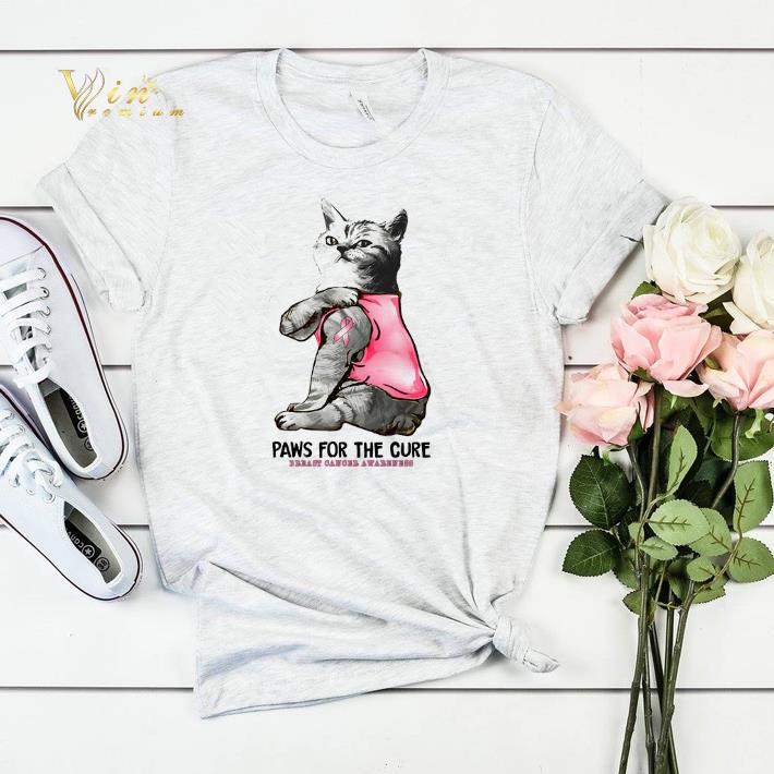 Strong cat paws for the cure Breast Cancer Awareness shirt sweater 4 - Strong cat paws for the cure Breast Cancer Awareness shirt sweater