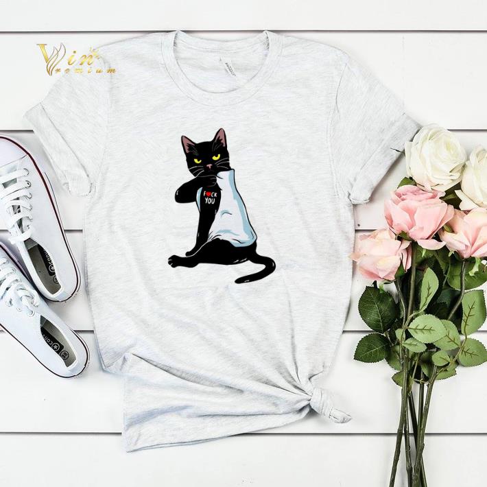 Tattoos black cat fuck you shirt sweater 4 - Tattoos black cat fuck you shirt sweater