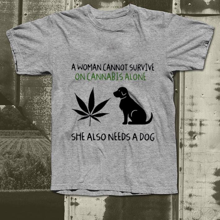 Top A Woman Cannot Survive On Cannabis Alone She Also Needs A Dog shirt 4 - Top A Woman Cannot Survive On Cannabis Alone She Also Needs A Dog shirt