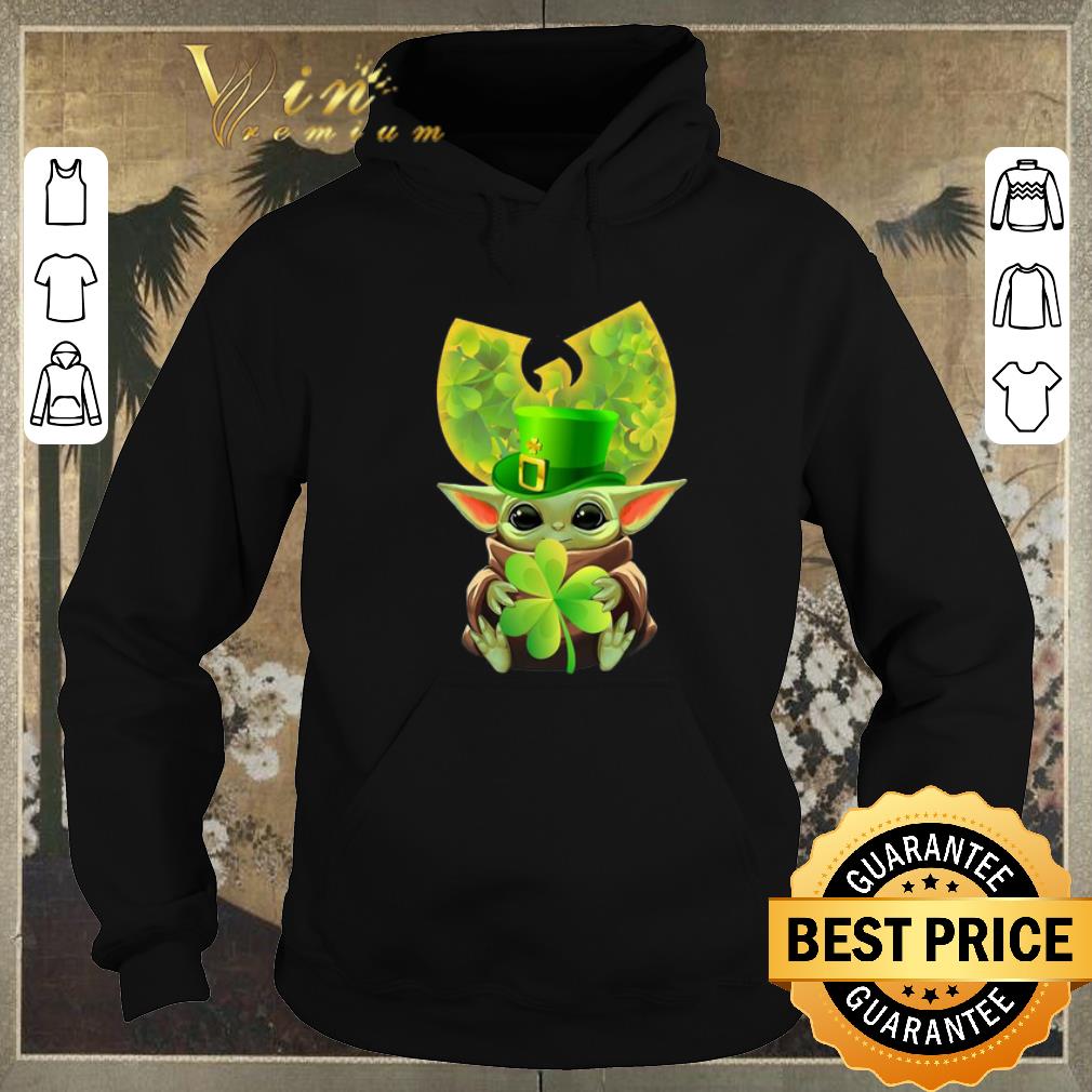 Top Baby Yoda hug Wu Tang Clan Logo St Patrick Day Star Wars shirt sweater 4 - Top Baby Yoda hug Wu Tang Clan Logo St Patrick Day Star Wars shirt sweater