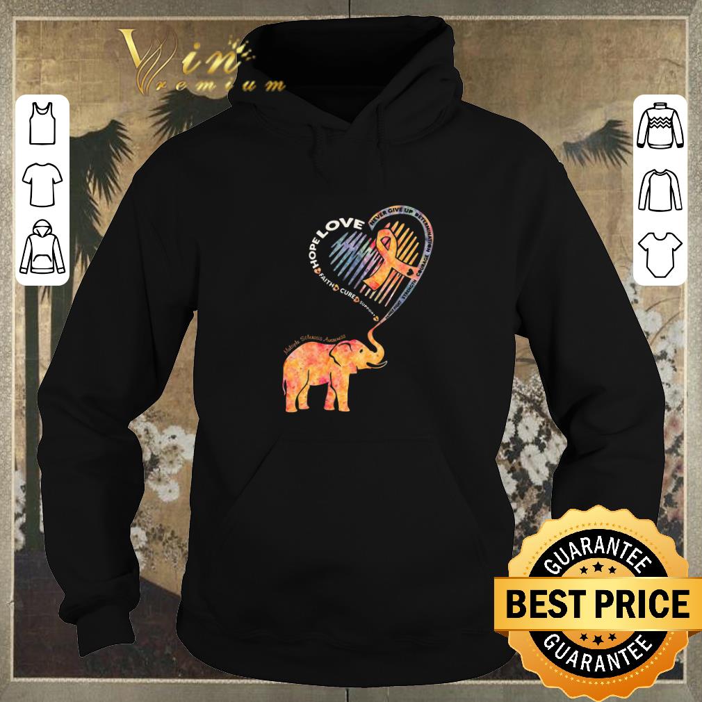 Top Elephant Multiple Sclerosis Awareness hope love never give up shirt 4 - Top Elephant Multiple Sclerosis Awareness hope love never give up shirt