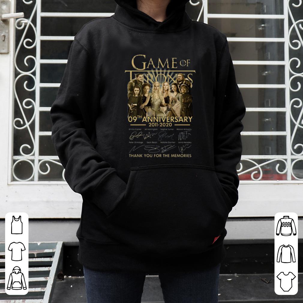 Top Game Of Thrones 09th Anniversary 2011 2020 Signatures shirt 4 - Top Game Of Thrones 09th Anniversary 2011 2020 Signatures shirt