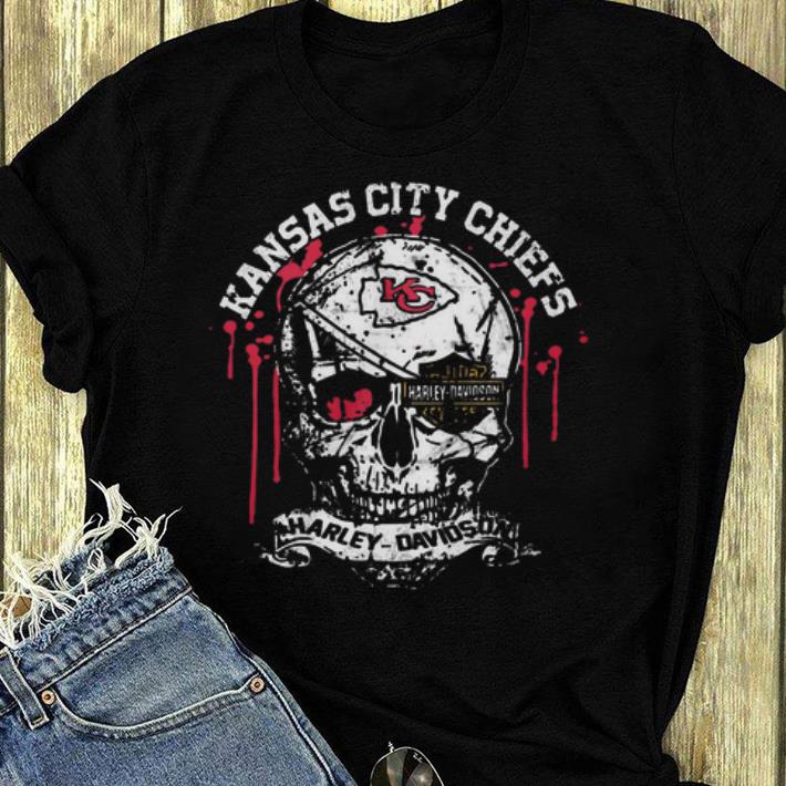 Top Kansas City Chiefs Skull Harley Davidson shirt 4 - Top Kansas City Chiefs Skull Harley Davidson shirt