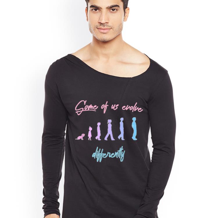 Top LGBT Support Some Of Us Evolve Differently shirt 4 - Top LGBT Support - Some Of Us Evolve Differently shirt