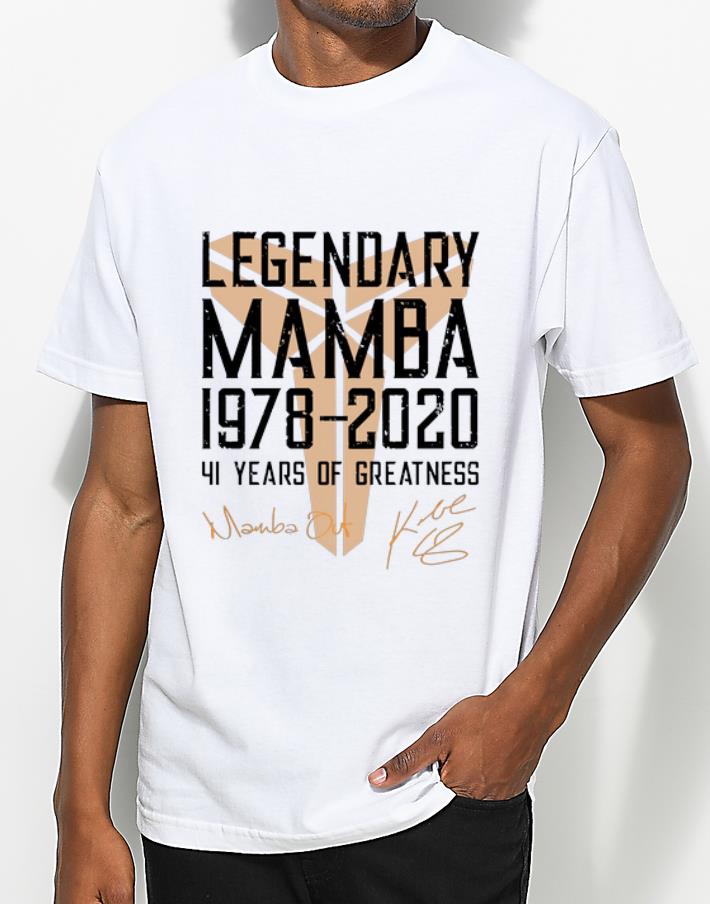Top Legendary Mamba 41 Years Of Greatness Kobe Bryant Signature shirt 4 - Top Legendary Mamba 41 Years Of Greatness Kobe Bryant Signature shirt