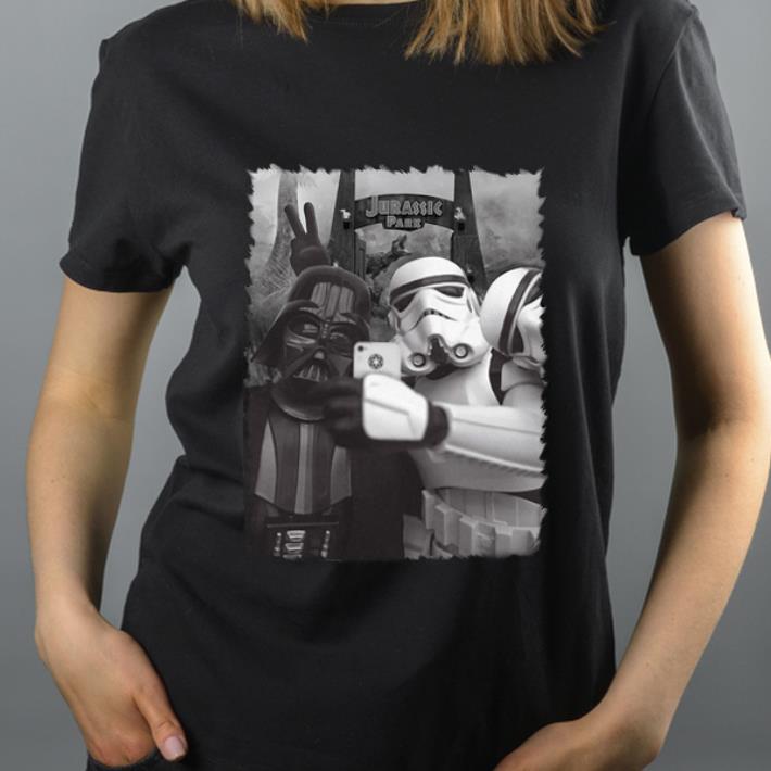 Awesome Darth Vader and Stormtroopers selfie in Jurassic park shirt 4 - Awesome Darth Vader and Stormtroopers selfie in Jurassic park shirt