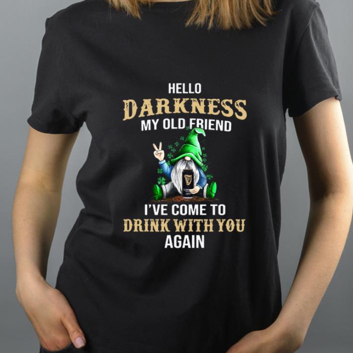 Awesome Gnomie hug Guinness hello darkness my old friend I ve come to drink with you shirt 4 - Awesome Gnomie hug Guinness hello darkness my old friend I’ve come to drink with you shirt