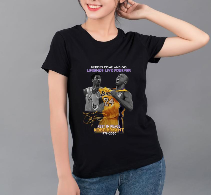 Awesome Heroes Come And Go Legends Live Forever Kobe Bryant Signature shirt 4 - Awesome Heroes Come And Go Legends Live Forever Kobe Bryant Signature shirt