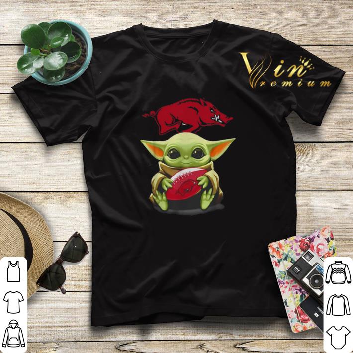 Baby Yoda hug Arkansas Razorbacks Star Wars shirt sweater 4 - Baby Yoda hug Arkansas Razorbacks Star Wars shirt sweater
