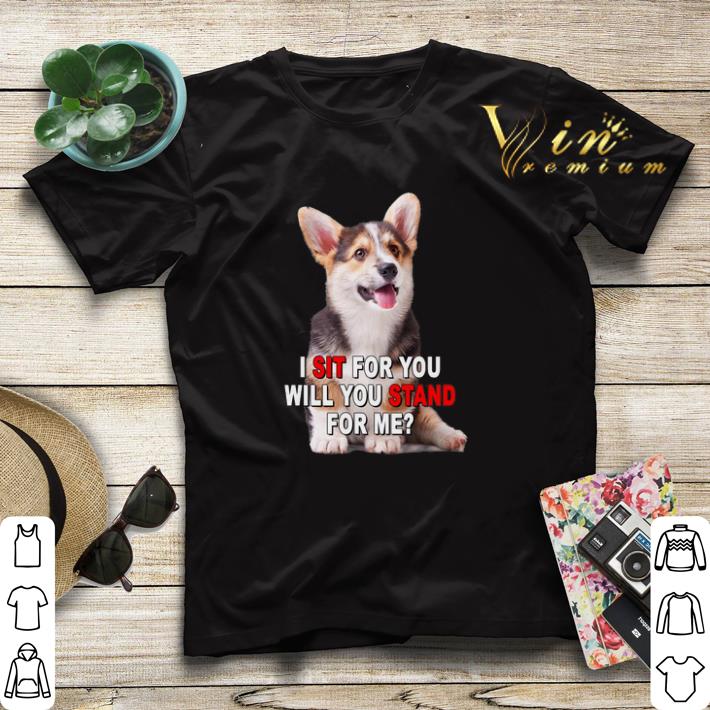 Corgi I sit for you will you stand for me shirt 4 - Corgi I sit for you will you stand for me shirt
