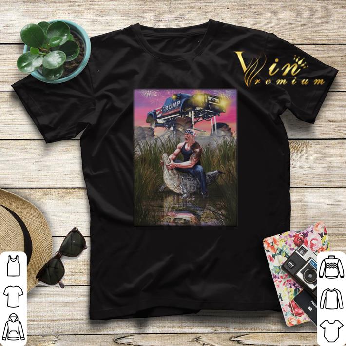 Donald Trump Gator Wrestling Crocodil Rambo shirt sweater 4 - Donald Trump Gator Wrestling Crocodil Rambo shirt sweater
