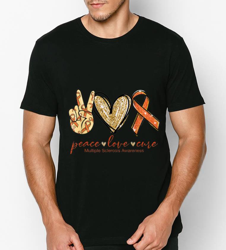 Great Peace Love Cure Multiple Sclerosis Awareness shirt 4 - Great Peace Love Cure Multiple Sclerosis Awareness shirt